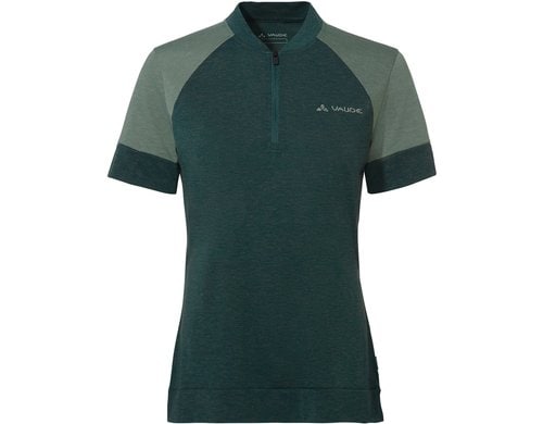Vaude Altissimo Q-Zip, Gr. 38, deep pond Velotrikot, kurzarm, Damen