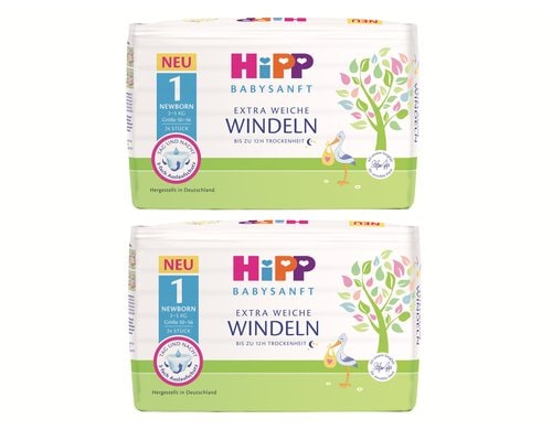 Hipp Babysanft Windeln Newborn 1 2 x 24 Stk., Mehrfachpackung