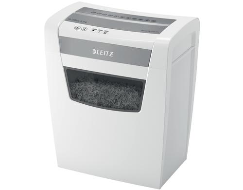 Leitz Aktenvernichter IQ Office P-4, 8 Blatt, sehr leise, grau/weiss