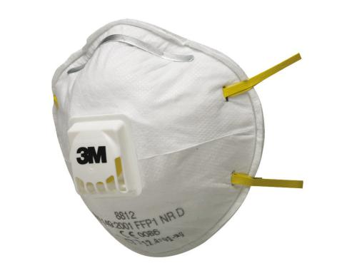3M Atemschutzmaske 8812, FFP1, 10 Stück mit Ausatemventil