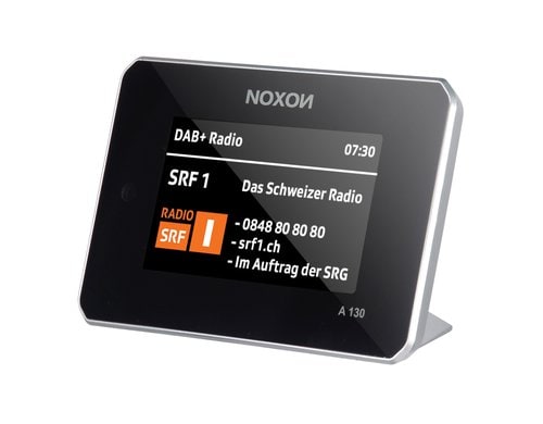 NOXON A130, DAB+ & Internet Radio Adapter Schwarz/Silber, Bluetooth, USB