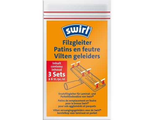 Swirl Ersatz-Filzgleiter für Parkettdüse 3 Sets