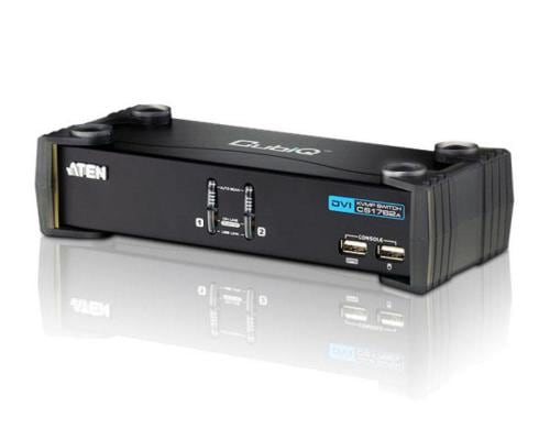 Aten CS1762A: DVI KVM Switch, 2Port USB1.1, inkl.2 Kabelsätze 1.8 Meter