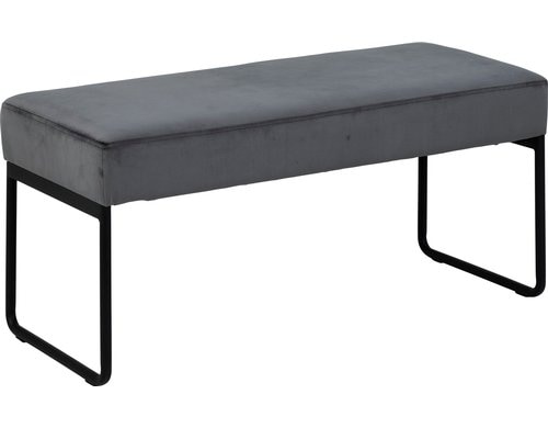 AC Design Sitzbank Xenia Stahl/Textil, 95x38x46 cm, Dark Grey