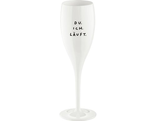 Koziol Sektglas Cheers Du ich cotton white, 100 ml