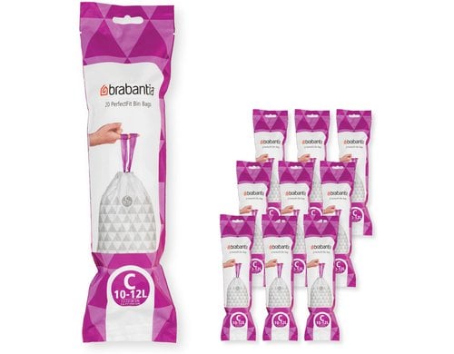 Brabantia Kehrichtsack Perfectfit C 10-12L, 200 Stück, Multipack à 10 Rollen
