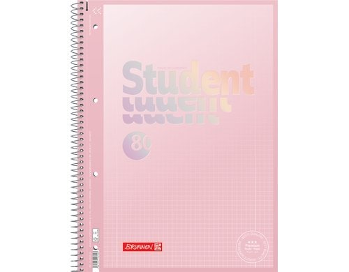 Brunnen Collegeblock A4, liniert, rosa