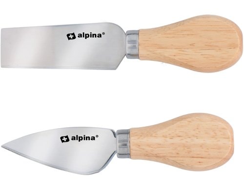 Alpina Käsemesser-Set, 2-teilig 13/12 cm, 1.2 mm, 49gr, SS/WD BL