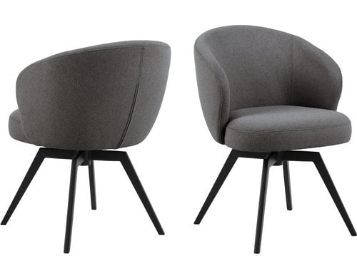 AC Design Esszimmerstuhl Darlene 1 Stück Stahl/Textil, Grau
