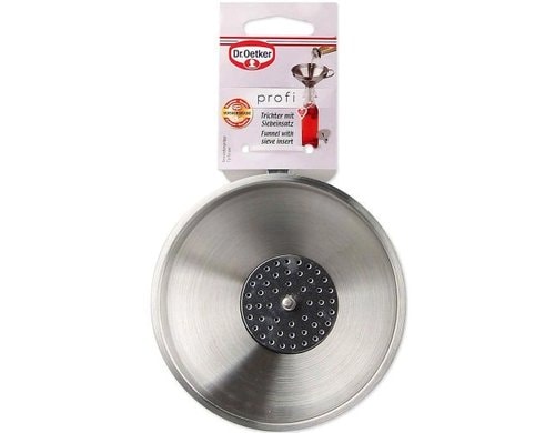 Dr. Oetker Trichter mit Siebeinsatz Edelstahl,12x11.5x5cm