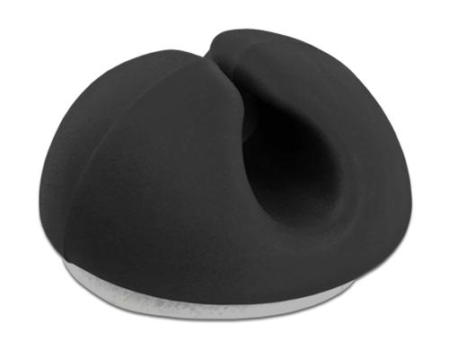 Delock Kabelhalter, TPR, selbstkl. 10 Stück, schwarz, D. 3 mm