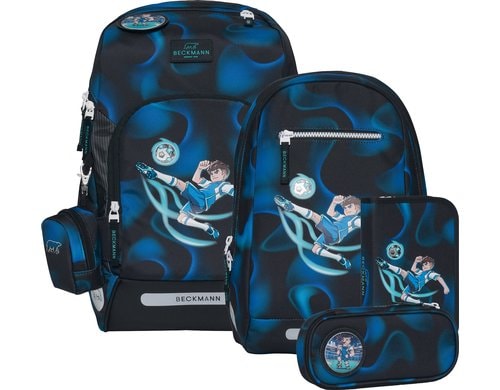 Beckmann Schulrucksack Active Air FLX Set Magic League, 6-teilig