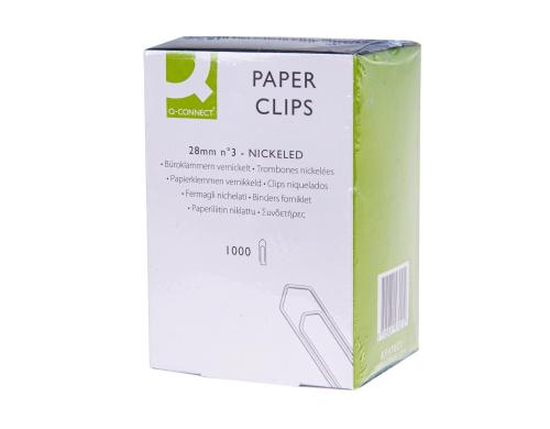 Connect Büroklammern 28 mm lang, vernickelt Schachtel zu 1000 Stück, Nr.3