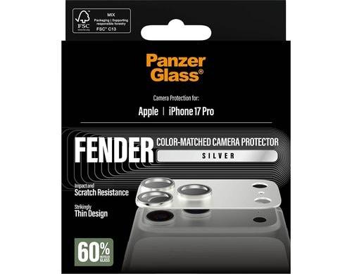 PanzerGlass FENDER, Silver iPhone 17 Pro