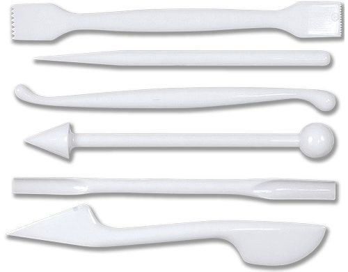 STÄDTER Modellierwerkzeug Profi Set 14 cm weiss 6-teilig
