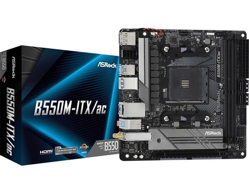 ASRock B550M-ITX/AC, mATX, AM4 AMD B550, 2x DDR4, PCI-E 4.0