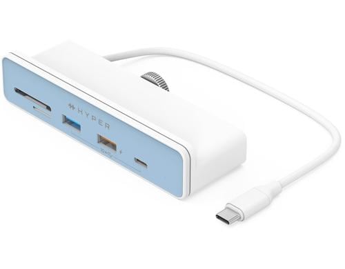6-in-1 Hub für iMac 24 in passenden Farben HDMI, SD/micro, USB-C, USB-A