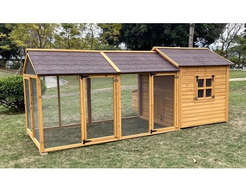 pethomes Hühnerstall Open Ranch XL L/B  335 x 130 x 145 cm (115+220)