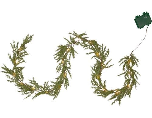 Star Trading Girlande THUJA inkl. LED WW, exkl. Batterie 3xAA, IP44