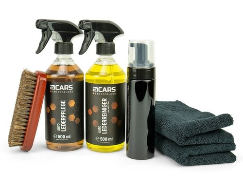21CARS Lederreinigung und Pflege Set Lederpflege Duo-Set
