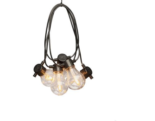 Konstsmide LED Party Lichterkette klar 10x LED Bernstein-Dioden, IP55-Stecker