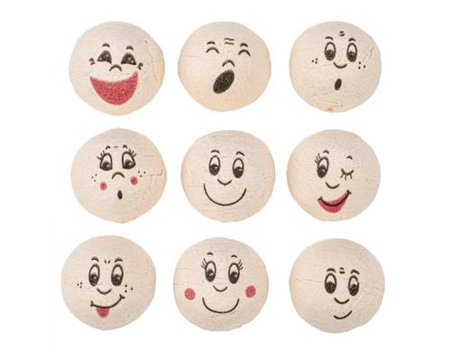 Glorex Wattekugeln mit Gesicht 25 mm, 9 Stück