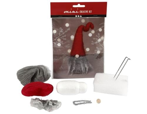 Creativ Company Bastelset Mini Zwerg grau Mitbringsel oder für den Adventskalender