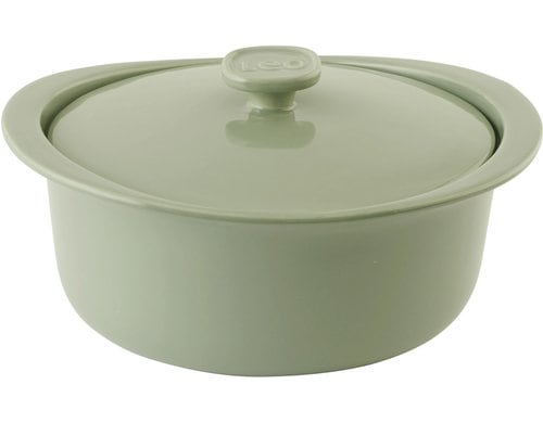 BergHOFF Auflauform Leo Balance rund Sage 4.5L, Steingut, mit Deckel