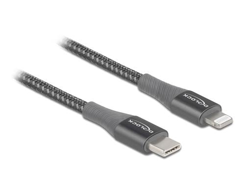 Delock USB Type-C zu Lightning, 2m, Grau Für iPhone, iPad und iPod