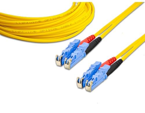 Lightwin LWL HQ Duplex Patchkabel, LSH, 5m Singlemode OS2, E2000-E2000 kompatibel