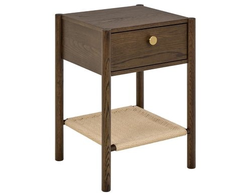 AC Design Nachttisch Monfort Dunkelbraun, 43.5x40x60 cm