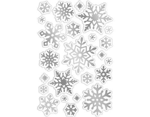 B+C Sticker Silver Crystals 19x10.4cm