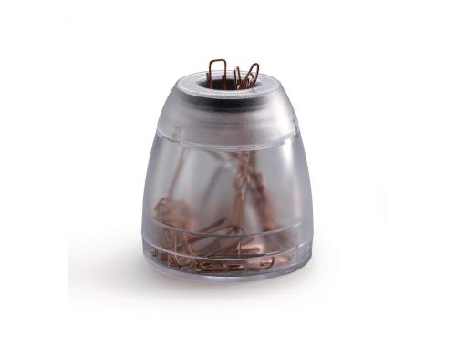 Durable Briefklammernspender Trend gefüllt mit Briefklammern, transparent