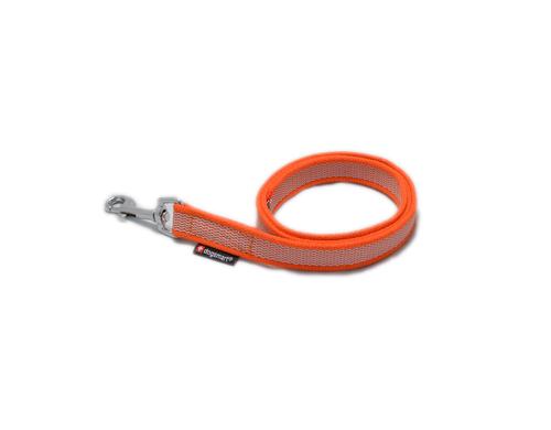 dogsmart Leine gummiert 6m, 20mm orange, mit Handschlaufe