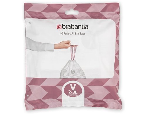 Brabantia Kehrichtsack Perfectfit V 2-3L, 40 Stück Spenderpack
