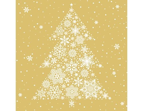 B+C Weihnachtsservietten Big Crystal Tree Grösse 33x33cm, 20 Stück, 3-lagig