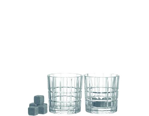 Leonardo Whiskybecher 2er Set+ 8 Eiswürfeln Set: 2x WH Becher + 8 Eiswürfel 360ml