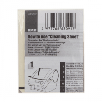 Brother Cleaning sheet ASS LB9543001 Masse: (LxBxH) 10  x 0,1 x 13 cm