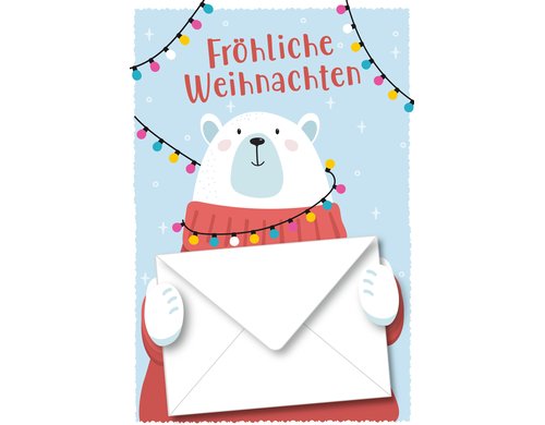 ABC Weihnachtskarte Frohe Weihnachten Format B6, 125x176mm, 1 Stück