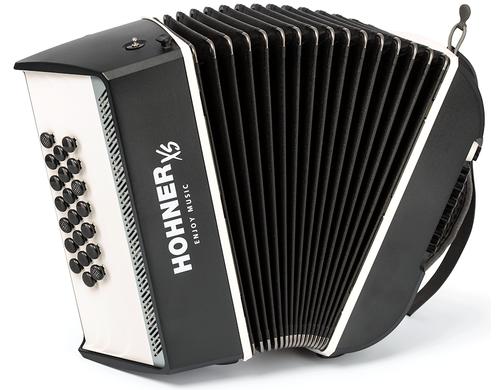 Hohner XS Akkordeon Button GW Knopfakkordeon, Grau/Weiss