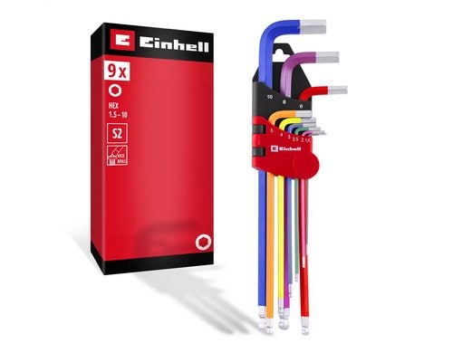 Einhell Innensechskantschlüssel-Set 9-tlg., farblich