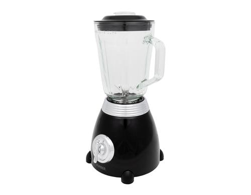 FURBER Retro Standmixer Schwarz 1.5L, Glaskrug, 500W, Schwarz/Silber