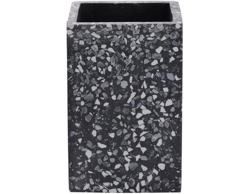 Diaqua Zahnputzbecher Venice Polyresin, 7.4x7.4x11.3cm, Anthrazit