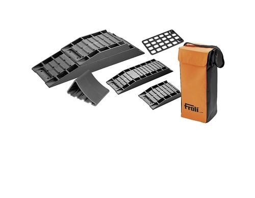 froli Auffahrkeil Set 9-teilig schwarz, 9-teiliges Set, inkl. Tasche