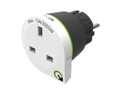 Q2Power Country-Reiseadapter United Kingdom to Europe