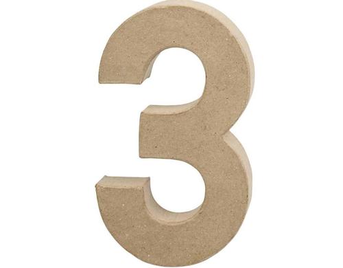 Creativ Company Papp-Zahl 3 Höhe: 20.5 cm
