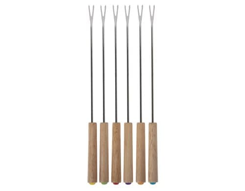 COCON Fleischfondue Gabel Holz 24cm 6 Stk, Eichenholz, 26cm