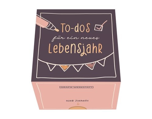 Grafik Werkstatt Message in a Box To-dos für ein neues Lebensjahr