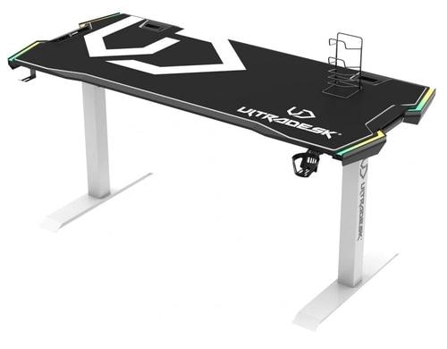 Ultradesk Force Weiss/Schwarz Gaming Table Weiss, div Zubehör, besteht aus 2 Kartons