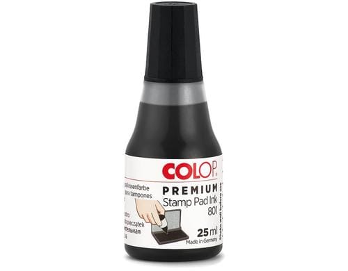 COLOP Stempelfarbe 801 für Handstempelkissen, 28 ml, schwarz